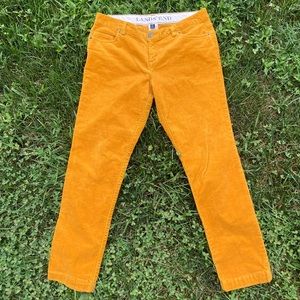 Lands End Corduroy Yellow Pants